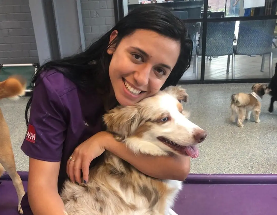 A staff member hugging a patient A staff member hugging a patient